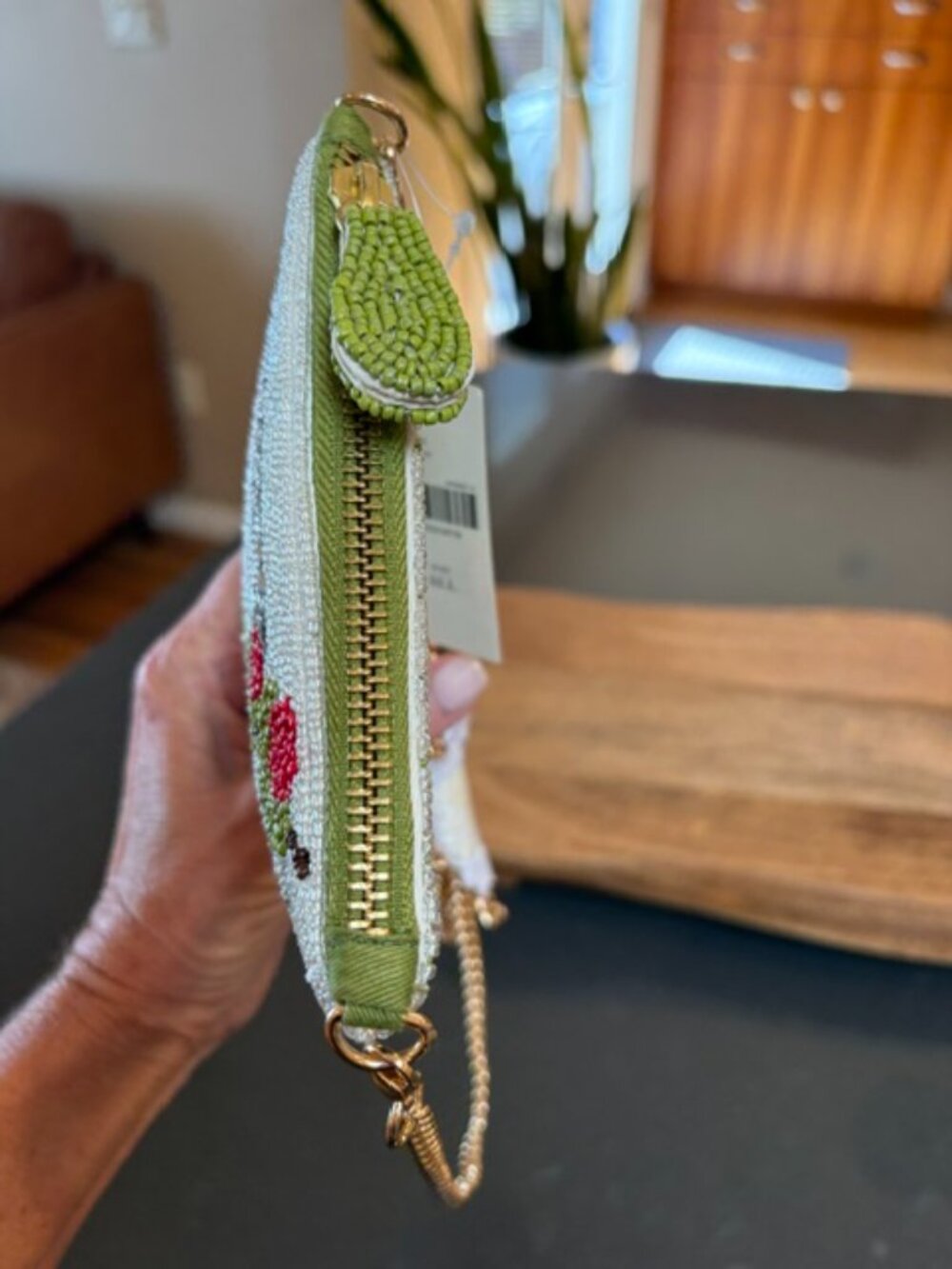 Anthropolgie Beaded Icon Crossbody Bag Martini, NWT - Picture 8 of 11